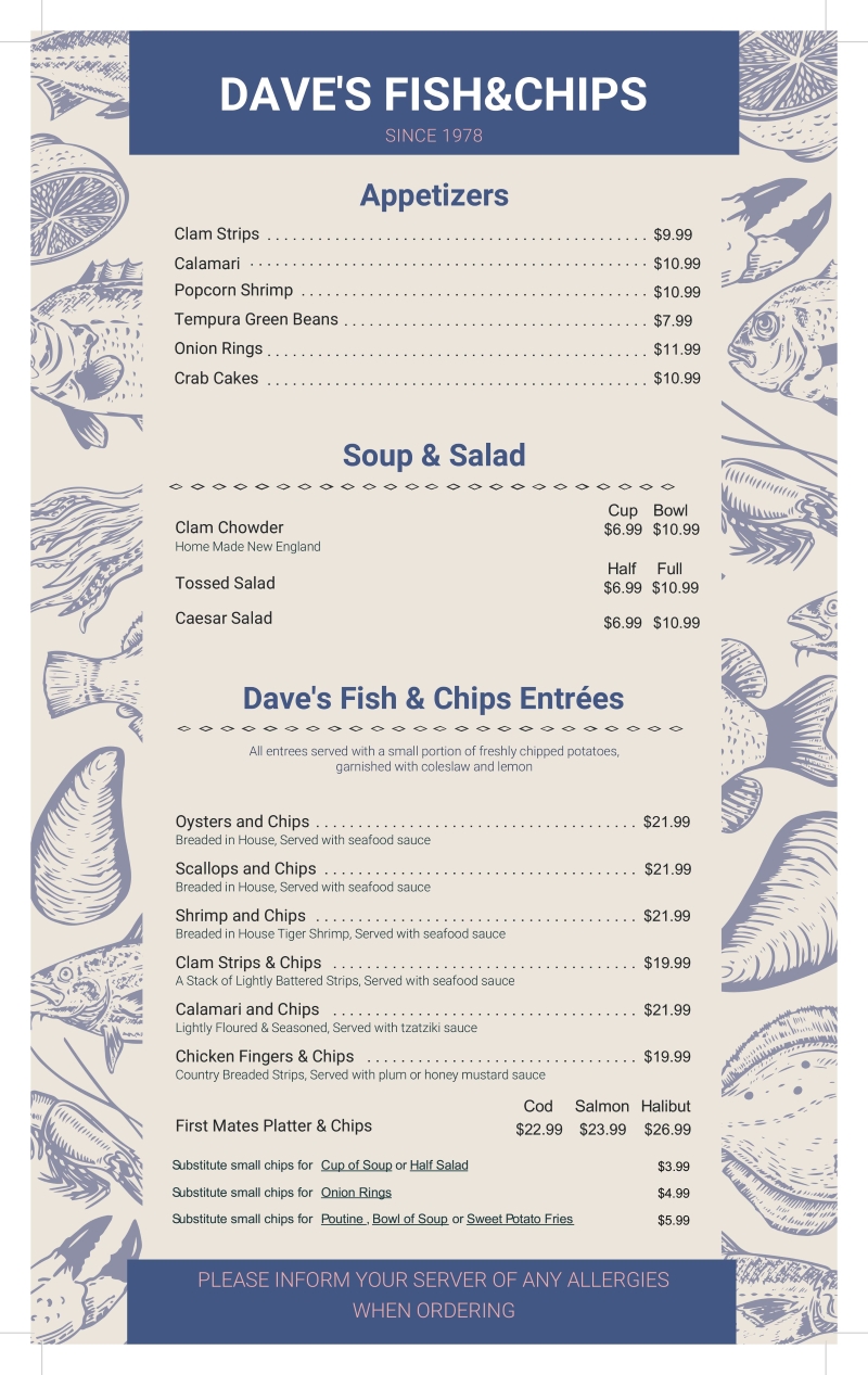 Entries Menu